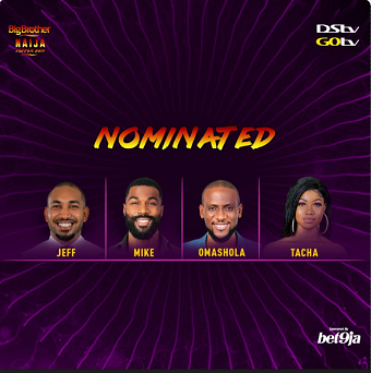BBNaija: Tacha, Mike, Jeff and Omashola Up for Possible Eviction