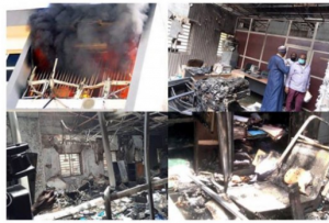 INEC’s Abuja office gutted by Fire (PHOTOS)