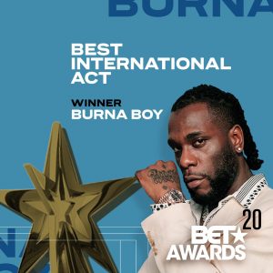 Burna Boy Wins BET 2020