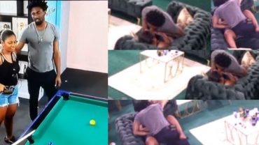 #BBNaija Season 6: Fans enraged as Boma spanks, kisses Tega in executive lounge