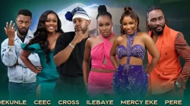 BBNaija Allstars finalists Adekunle, Cee C, Cross, Ilebaye, Mercy, Pere