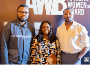L-R:  Manager, Research, Knowledge Management & Engagement, African Women on Board, Micheal E. Umoh; Assistant Brand Manager, Edrington Portfolio, Nigeria, Idorenyin Emmanson and The Macallan Brand Educator and Ambassador, Lagos, Daniel Atteh during Capital Club’s Annual African Women on Board Roundtable sponsored by The Macallan in Victoria Island on Thursday, March 14, 2024
