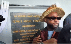 Davido unveils hostel for private university in Abia state
