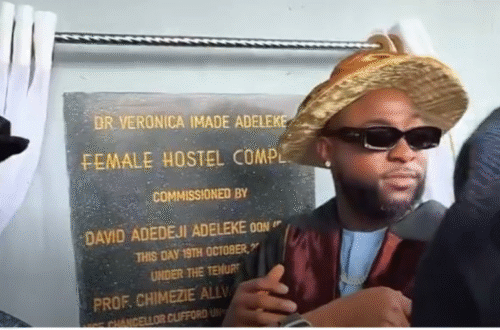 Davido unveils hostel for private university in Abia state